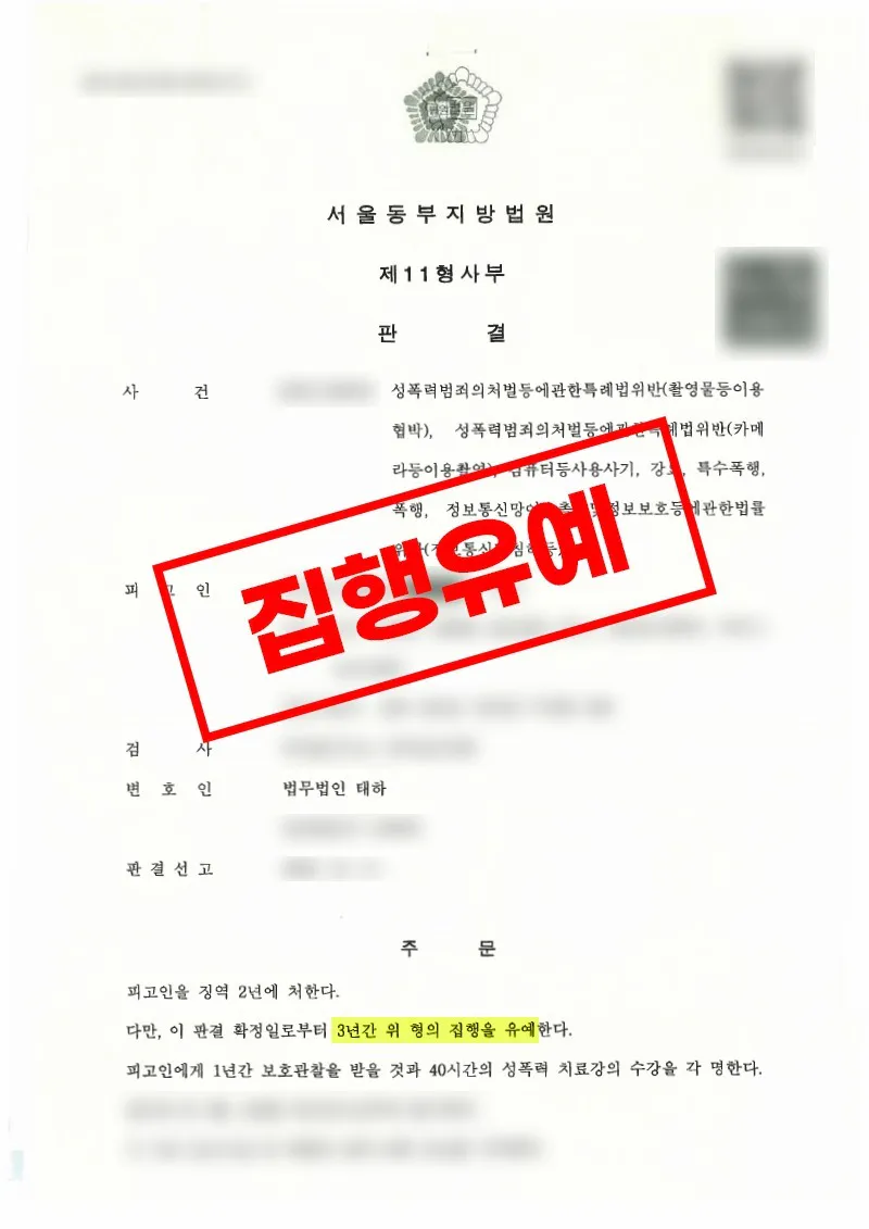 촬영물등이용협박·불법촬영 등 복합 혐의에서 집행유예를 선고받은 사례