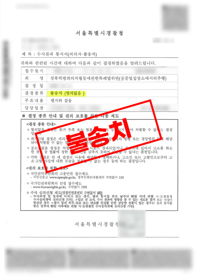 지하철 혼잡 상황에서 발생한 접촉 오인을 소명해 공중밀집장소추행 혐의없음 불송치를 이끌어낸 사례