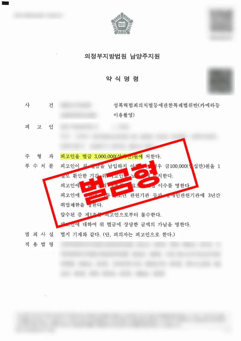 엘리베이터 불법촬영 혐의에서 약식명령 벌금형으로 마무리된 사례