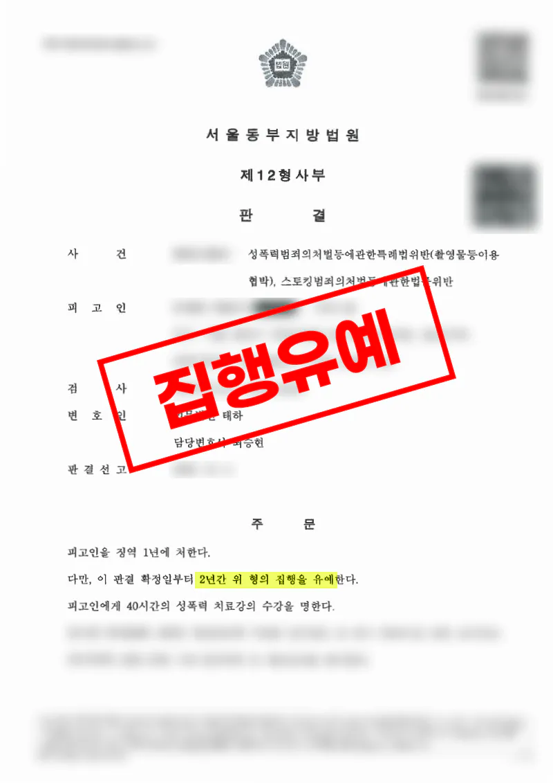 연인 관계 종료 과정에서 제기된 스토킹·촬영물등이용협박 사건에서 스토킹 무죄와 집행유예를 이끌어낸 사례